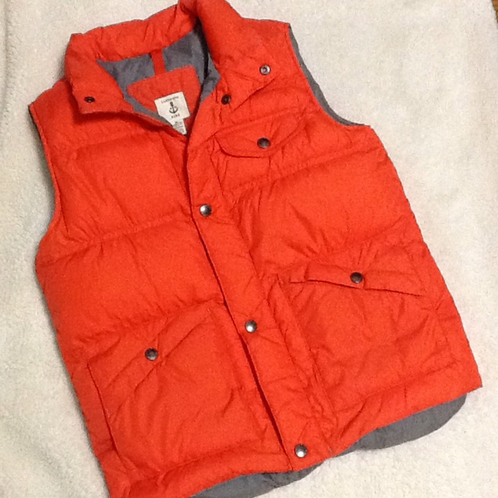 LL Bean Kids Goose Down Jacket Vest 10/12